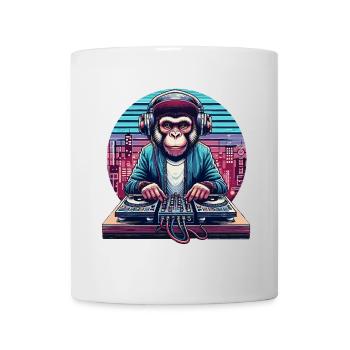 DJ Monkey Monk - Tasse - Weiß - Vorne