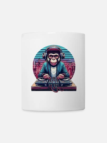 DJ Singe Moine - Mug blanc - blanc