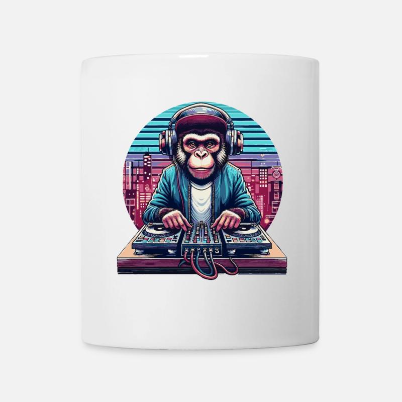 DJ Monkey Monk - Mug - white