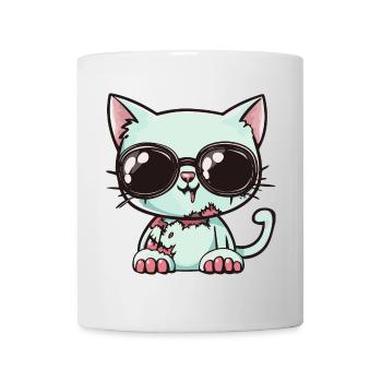 Katze Halloween Cool - Tasse - Weiß - Vorne