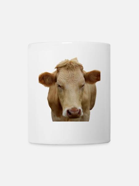 Cow Cow Cow Head Producteurs de cadeaux - Mug blanc - blanc