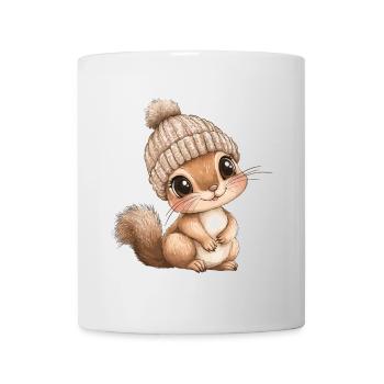 écureuil mignon mignon bébé mignon enfants dessin animé animal - Mug blanc - blanc - Devant