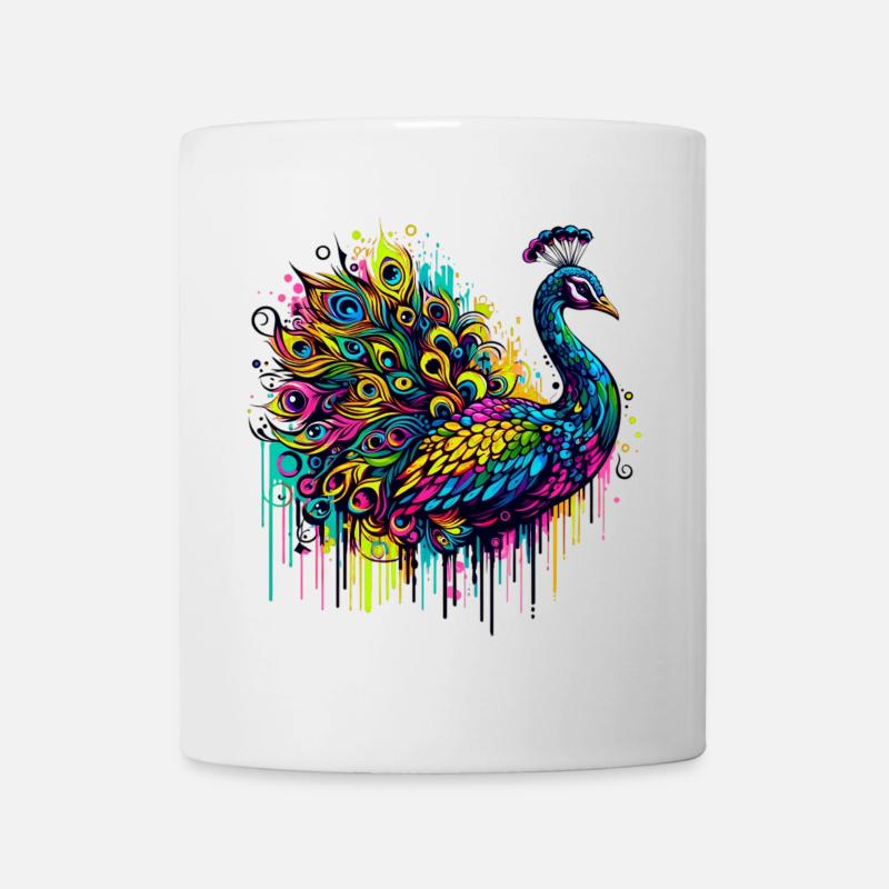 Paon - Mug blanc - blanc