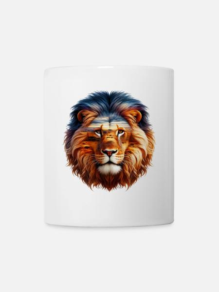 Löwe - Tasse - Weiß