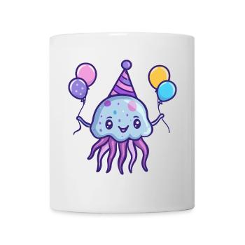 Qualle Geburtstag Comic - Tasse - Weiß - Vorne