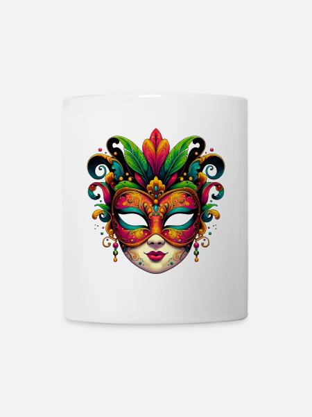 Masque du Carnaval de Venise - Mug blanc - blanc
