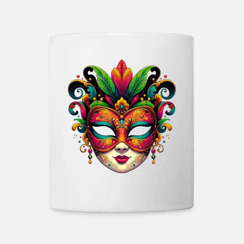 Masque du Carnaval de Venise - Mug blanc - blanc