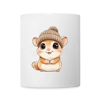 Hamster mignon mignon bébé enfants animal dessin animé - Mug blanc - blanc - Devant