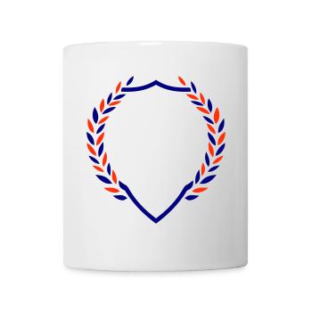 Schild Kranz Symbol Wappen - Tasse - Weiß - Vorne