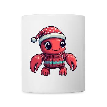 Crabe homard Noël - Mug blanc - blanc - Devant