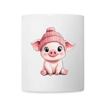 Pig Cute Cute Baby Kids Animal Cartoon - Mug - white - Front