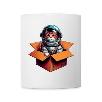 Astronaut Katze - Tasse - Weiß - Vorne