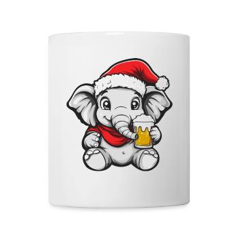 Elephant Christmas Beer - Mug - white - Front