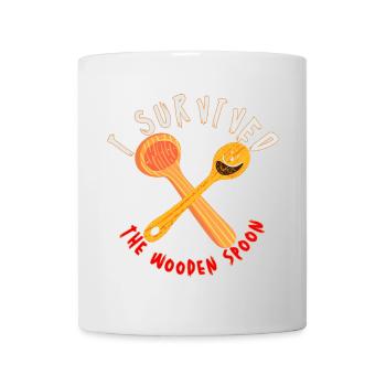 Surviving with Wooden Spoon Motif - Mug - white - Front