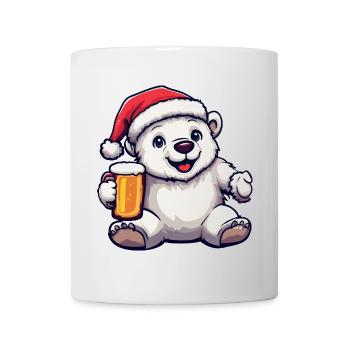 Bière de Noël Polar Bear - Mug blanc - blanc - Devant