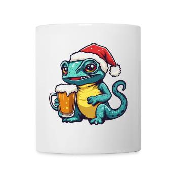 Chameleon Weihnachten Bier - Tasse - Weiß - Vorne
