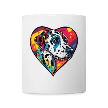 Dalmatien Chien Cœur Chien Amour - Mug blanc - blanc - Devant