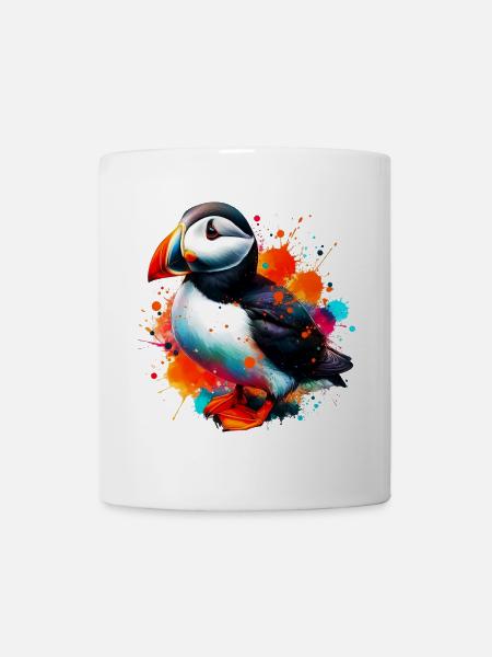 Papageitaucher - Tasse - Weiß