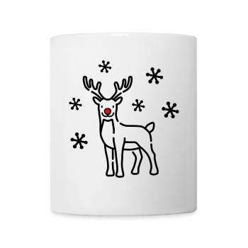 Cerf de Noël Renne - Mug blanc - blanc - Devant