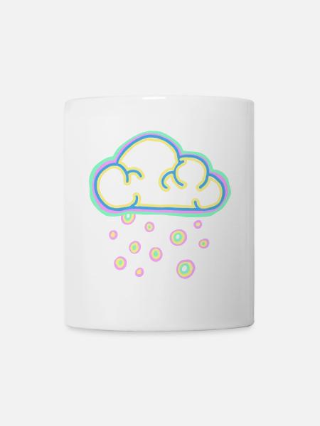 nuage pastel et neige - Mug blanc - blanc