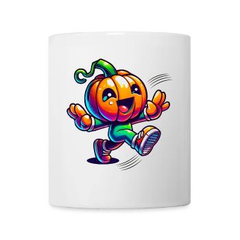 Dancing pumpkin - cute Halloween fun - Mug - white - Front