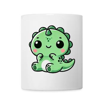 Mignon Dino T-Rex Chibi - Mug blanc - blanc - Devant