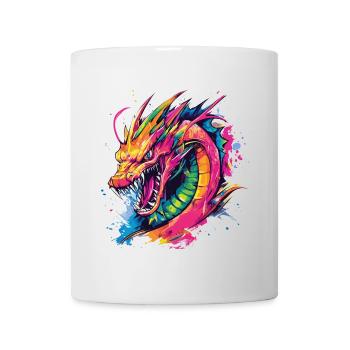 Dragon Colorful Fantasy Magic Mysticism Mythology Art - Mug - white - Front