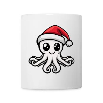 Oktopus Weihnachten Niedlich - Tasse - Weiß - Vorne