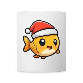 Poisson rouge Noël mignon - Mug blanc - blanc - Devant