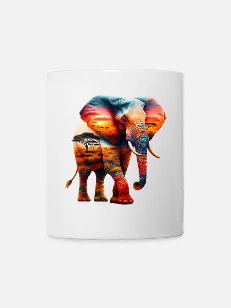 Elefant - Tasse - Weiß