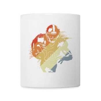 Vintage American Footballspieler - Tasse - Weiß - Vorne