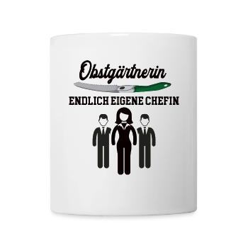 Obstgärtnerin Chefin Selbstständigkeit Gärtnerei - Tasse - Weiß - Vorne