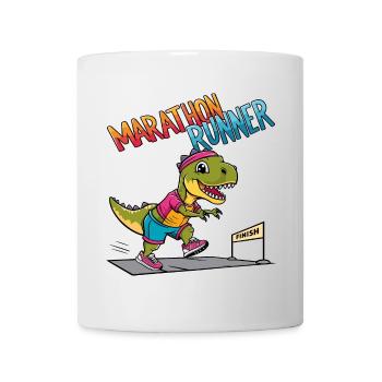 T-Rex Marathonien - Mug blanc - blanc - Devant