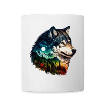 Wolf - Tasse - Weiß - Vorne
