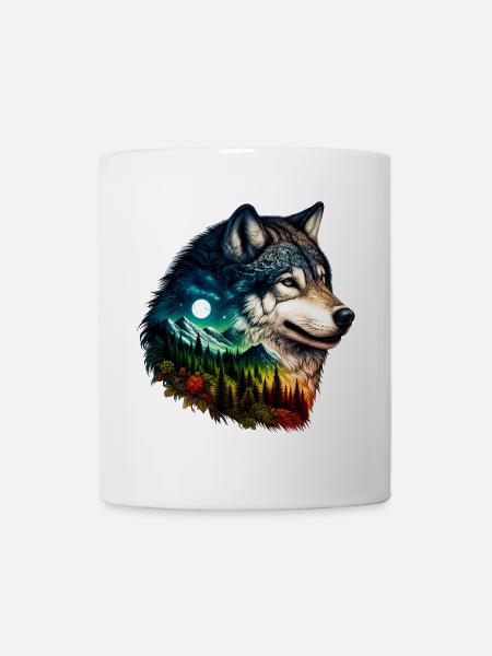 Loup - Mug blanc - blanc