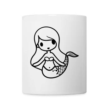 Meerjungfrau - Tasse - Weiß - Vorne