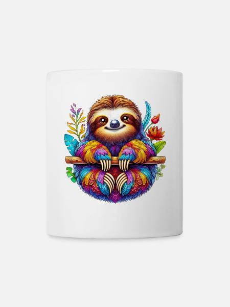 Faultier - Tasse - Weiß