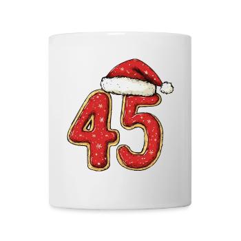 Biscuit de Noël à 45 chiffres - Mug blanc - blanc - Devant