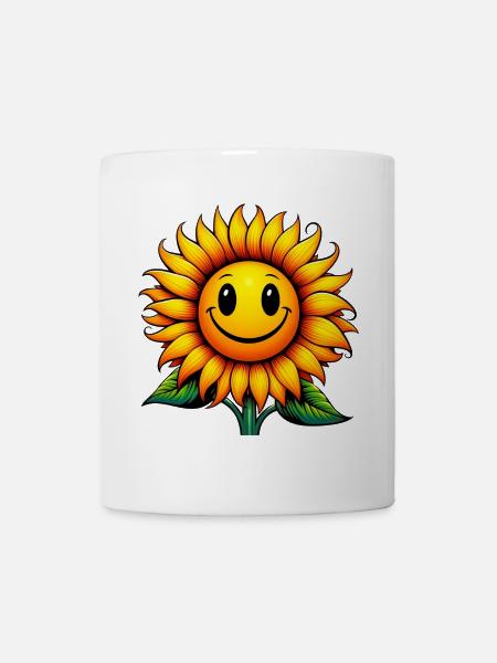Sonnenblume - Tasse - Weiß