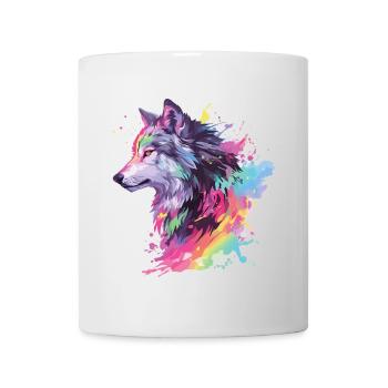 Wolf Wolf Head Predator Forest Nature Wilderness Art - Mug - white - Front