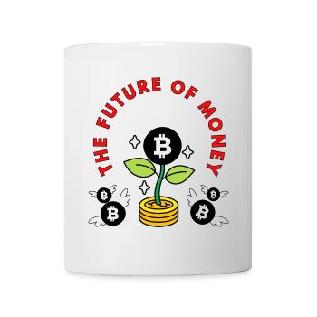 The future of money / Krypto / Bitcoin / BTC - Tasse - Weiß - Vorne