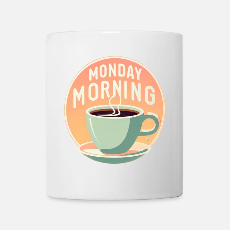 Café du lundi matin - Mug blanc - blanc