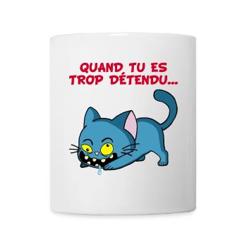 Chat manga détendu - Mug blanc - blanc - Devant