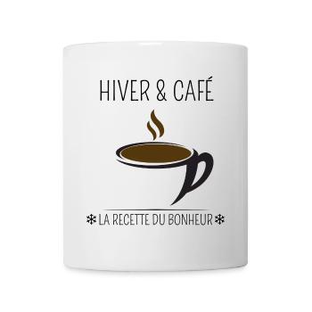 Winter and coffee, the recipe for happiness - Mug - white - Front