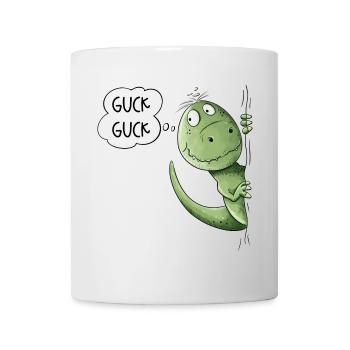 Guck Guck T-Rex Dino I Tyrannosaurus Dinosaurier - Tasse - Weiß - Vorne