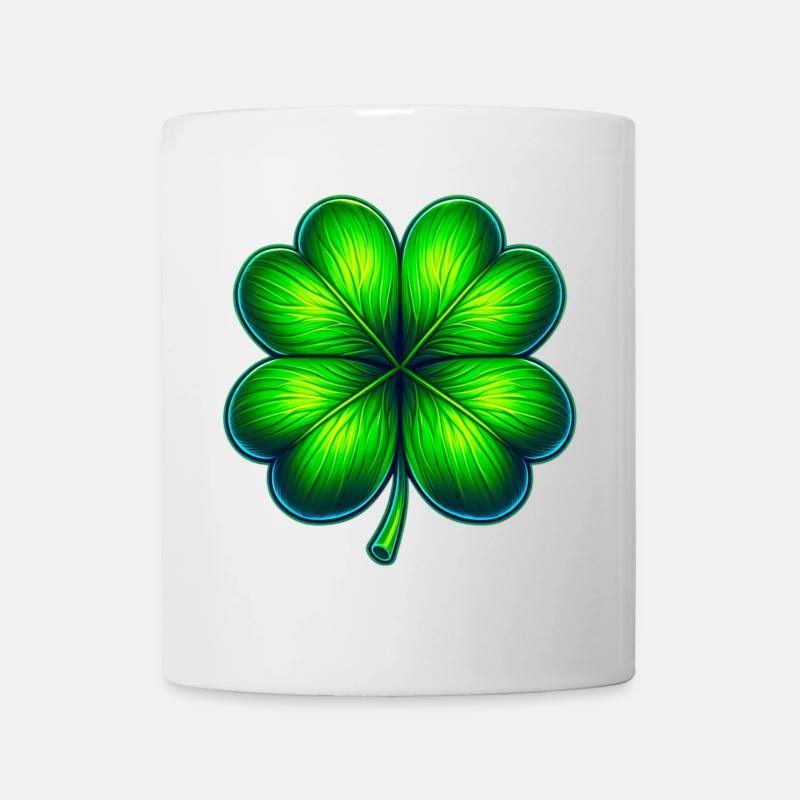 Vierblättriges Kleeblatt - Tasse - Weiß
