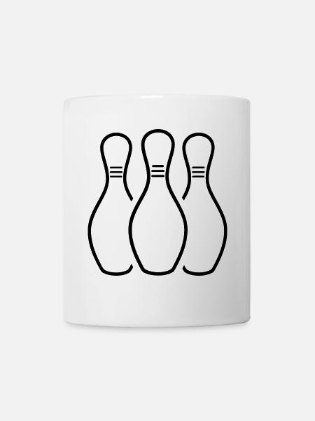 Bowling Pins Skizze - Tasse - Weiß