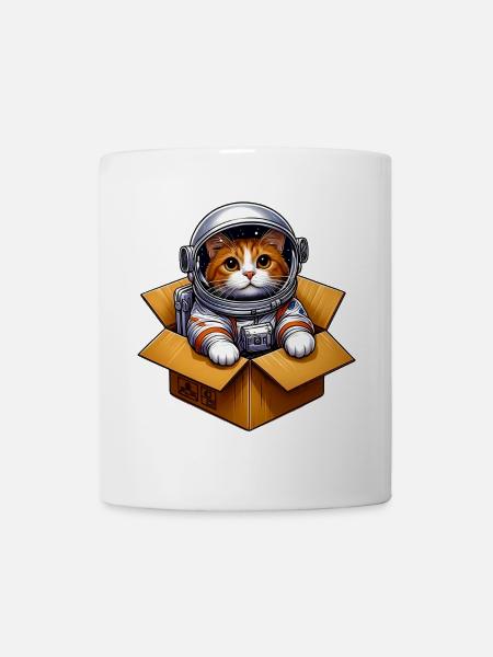 Astronaut Katze - Tasse - Weiß