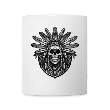 Häuptling Skull Wappen - Tasse - Weiß - Vorne