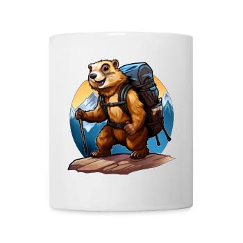 Marmotte Mountaineer / Randonnée Marmottes - Mug blanc - blanc - Devant